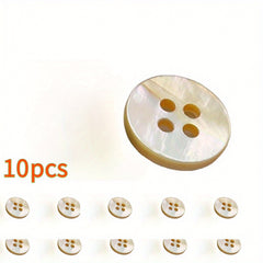 10pcs Shell Button Butterfly Wide Eyelet Shirt Suit Buttons