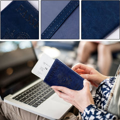 Passport Holder Travel Bag PU Leather Passport Cover Protector Waterproof