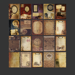 60pcs Retro Dark Series Journal Diary Material DIY Decoration Paper