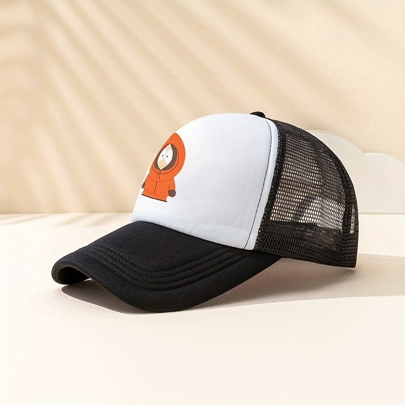 Girl Printed Trucker Hat Bright Mesh Baseball Cap Dad Hats Women