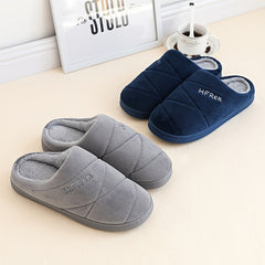 Men's Memory Foam Cozy Slippers Lined Couples Slides Winter