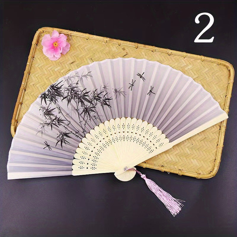 Bamboo Folding Fan Chinese Style Small Fan Student Gift