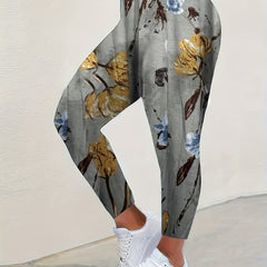  Floral Print High Rise Leggings