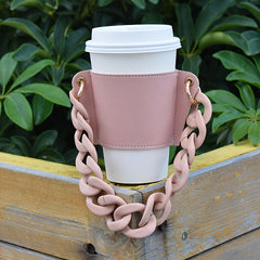 Cup Protective Cover With Chain Handle Anti Scald Cup Holder Cup Accessories