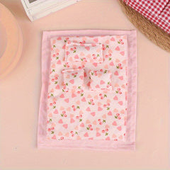 5pcs Mini Bedding Set for Dollhouse Bedroom Decor