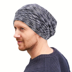 Satin Lined Beanie Cap Mixed Head Wrap Soft Elastic Turban Cap