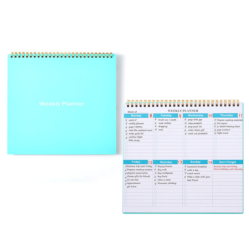 1pc Weekly Daily Calendar Planner Notepad Journal For School Office