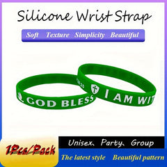 Minimalist Team Wishes & Blessings Slogan Silicone Bracelet Wrist Strap