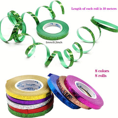 8 Rolls 10m Balloon Curling Ribbon String Roll Wedding Birthday Party Art Craft