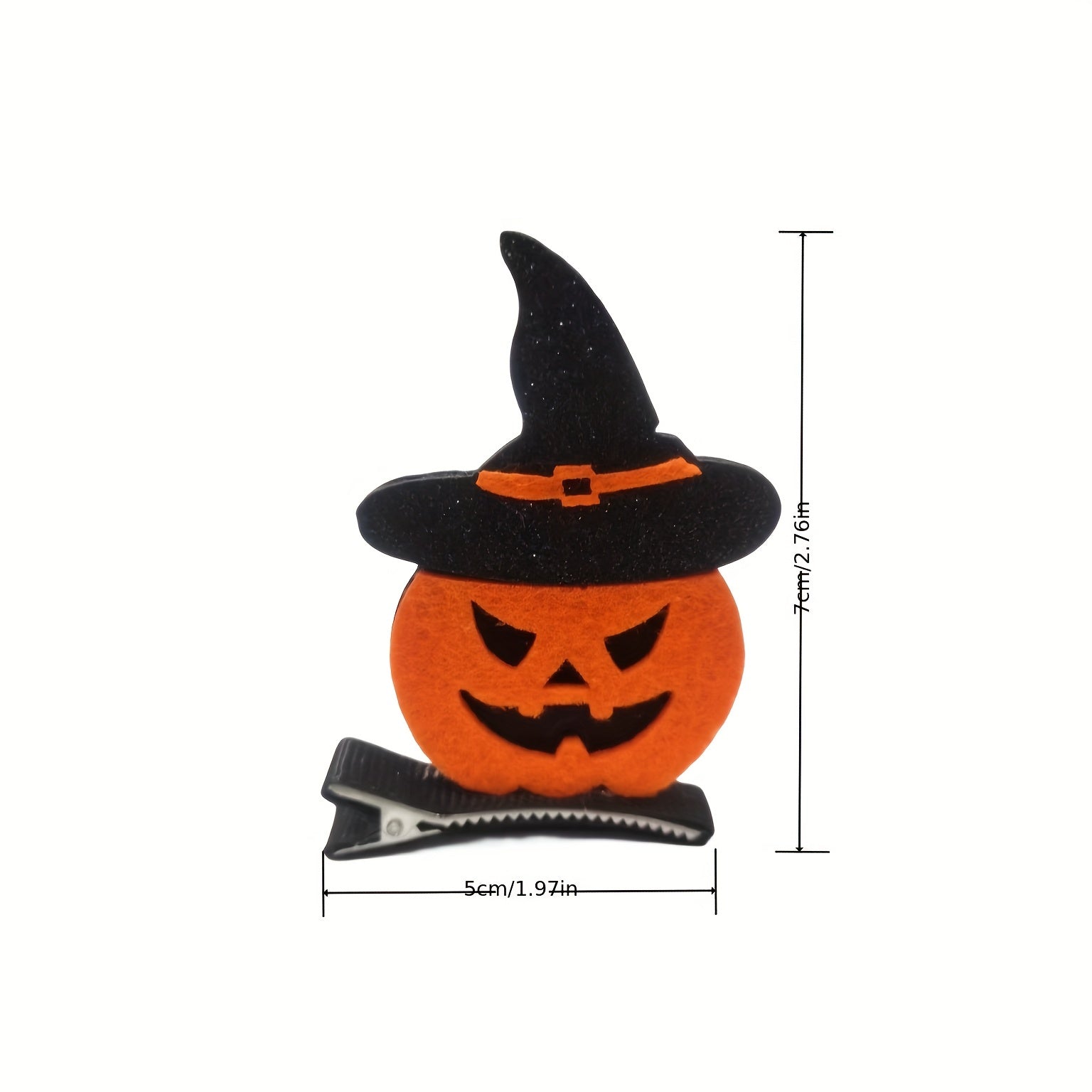 Halloween Pumpkin Skull Hair Clips Set