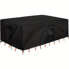 Waterproof Outdoor Table Cover UV Resistant Snow Dust Wind Proof