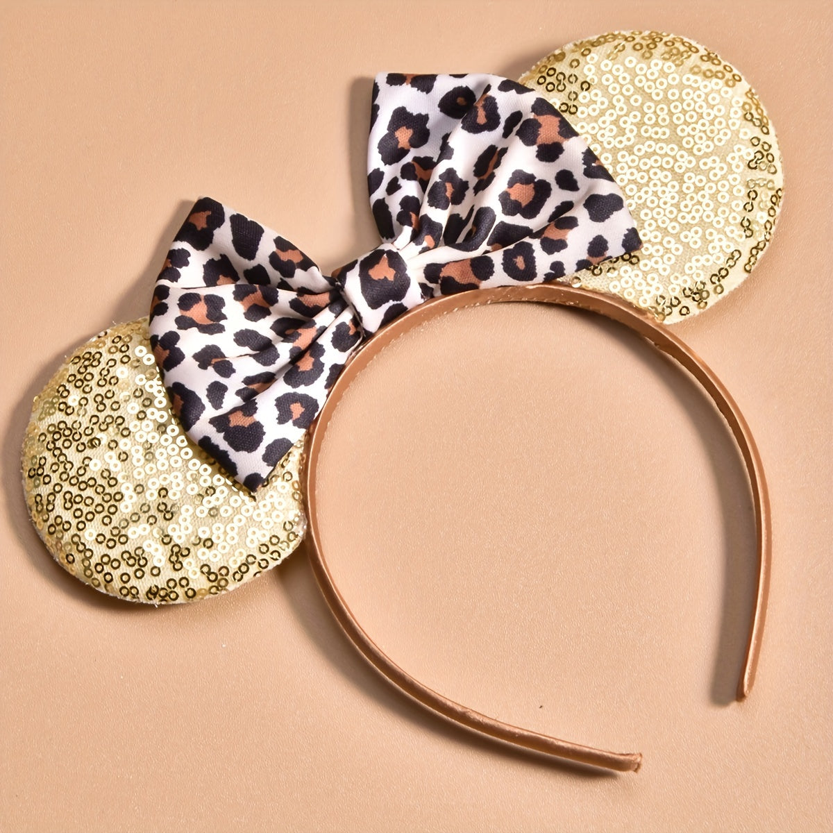 Girls Leopard Bow Tie Headband for Party Wedding Clothes