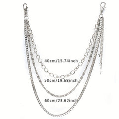 Star Pendant Chain For Pant Metal Trousers Jeans Key Chain