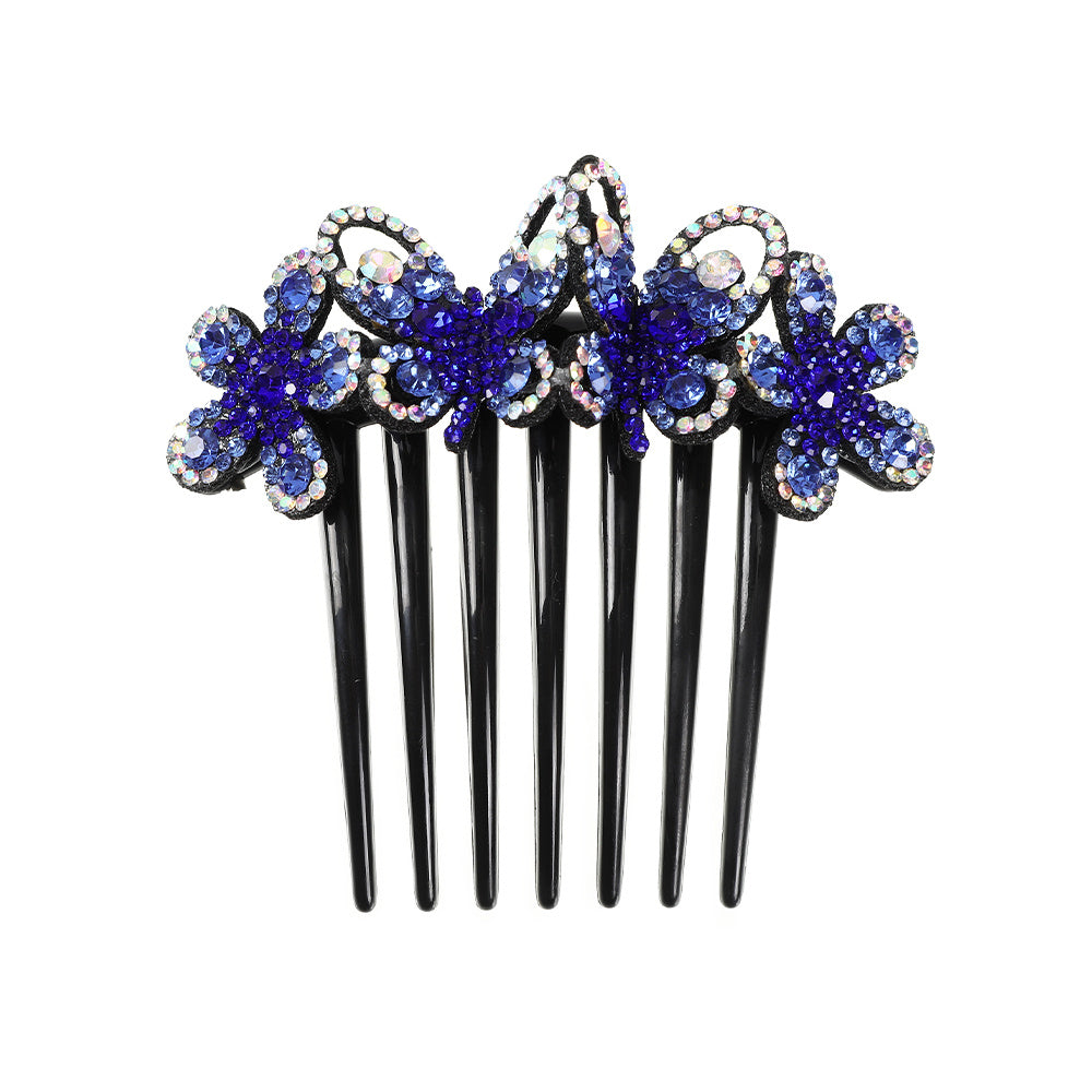 Crystal Butterfly Hair Clips Flower Rhinestone Hair Comb Wedding Hair Accessorie
