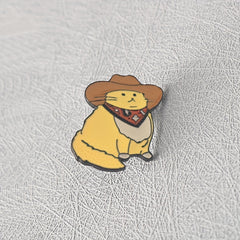 Western Cowboy Cat Mister Brooch 3D Pride Cat Collar Pin