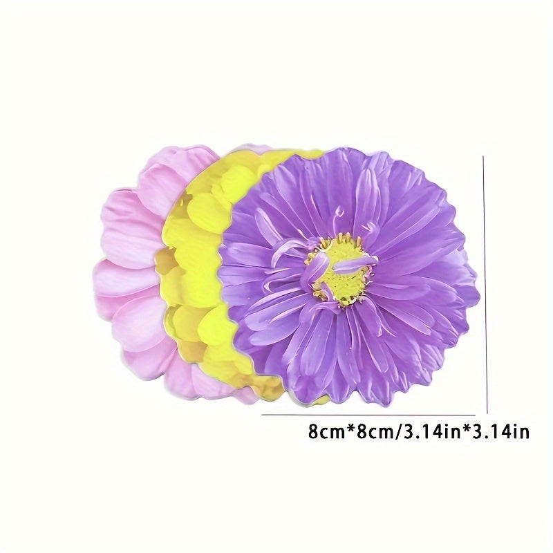 25 Sheets 3D Flower Stickers - Office, Study, Home Decoration