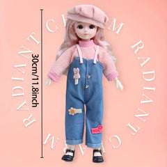 30Cm Doll Set Toy Gift Pink Party Outfit Birthday Gift