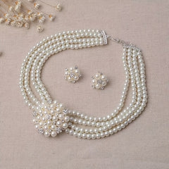 Bridal Jewelry Set Necklace & Earrings for Weddings Christmas