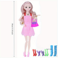 20pcs Mixed Style Doll High Heels Boots & Bags Dressing Accessories