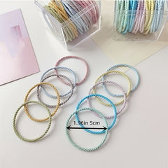 50pcs Hair Tie Elastic Hair Rope Female Hair Band Elastic Hair Ties