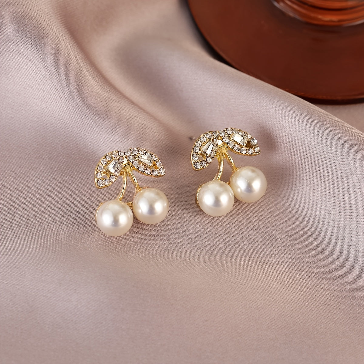 Cherry Earrings High end Light Stud Earrings