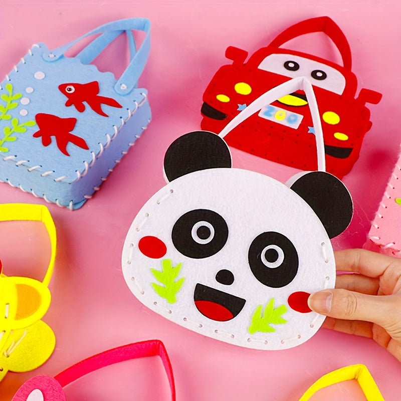 DIY Animal Theme Non-Woven Handbag Kit for Kids