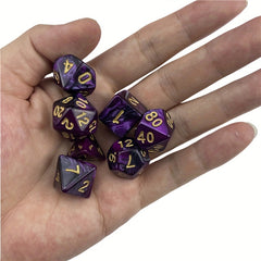7pcs Sided Dice Board Game Dice Props Acrylic Entertainment Game