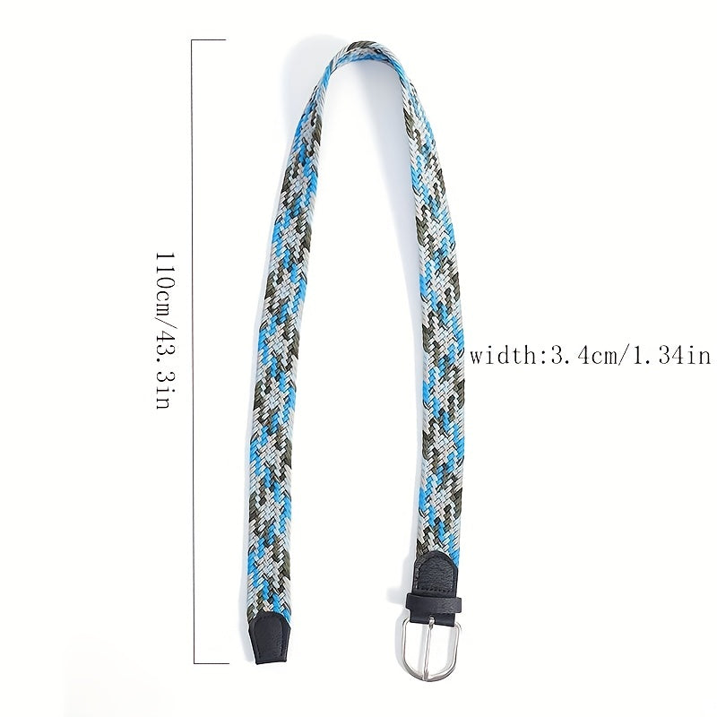 Casual Elastic Braided Belt No Punching Braided Belt