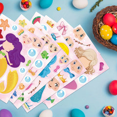 16 Mermaid Stickers for Party Favors Classroom