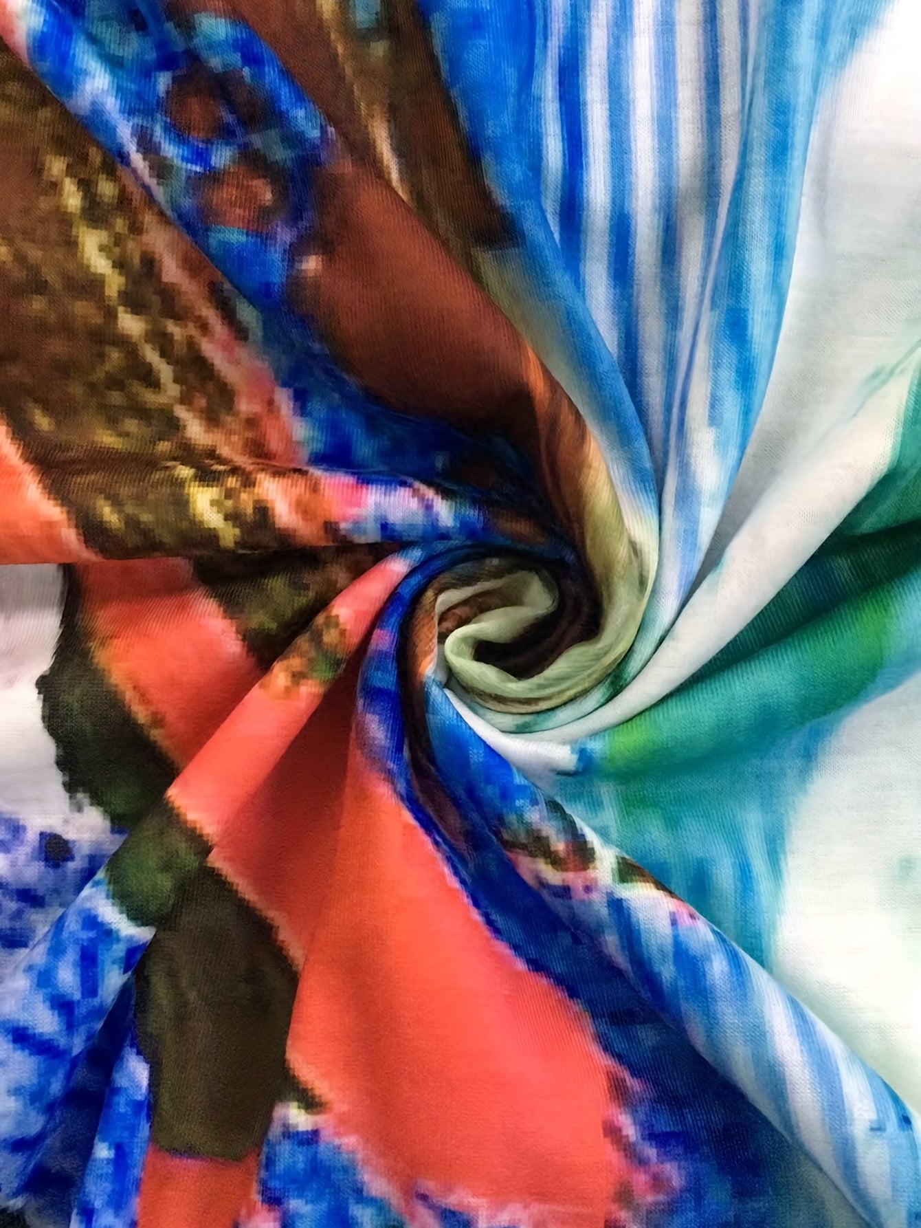  Tie Dye Sleeveless Round Neck Tank Dress