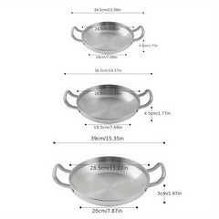 Stainless Steel Plate Handle Barbecue Hot Pot Cookware