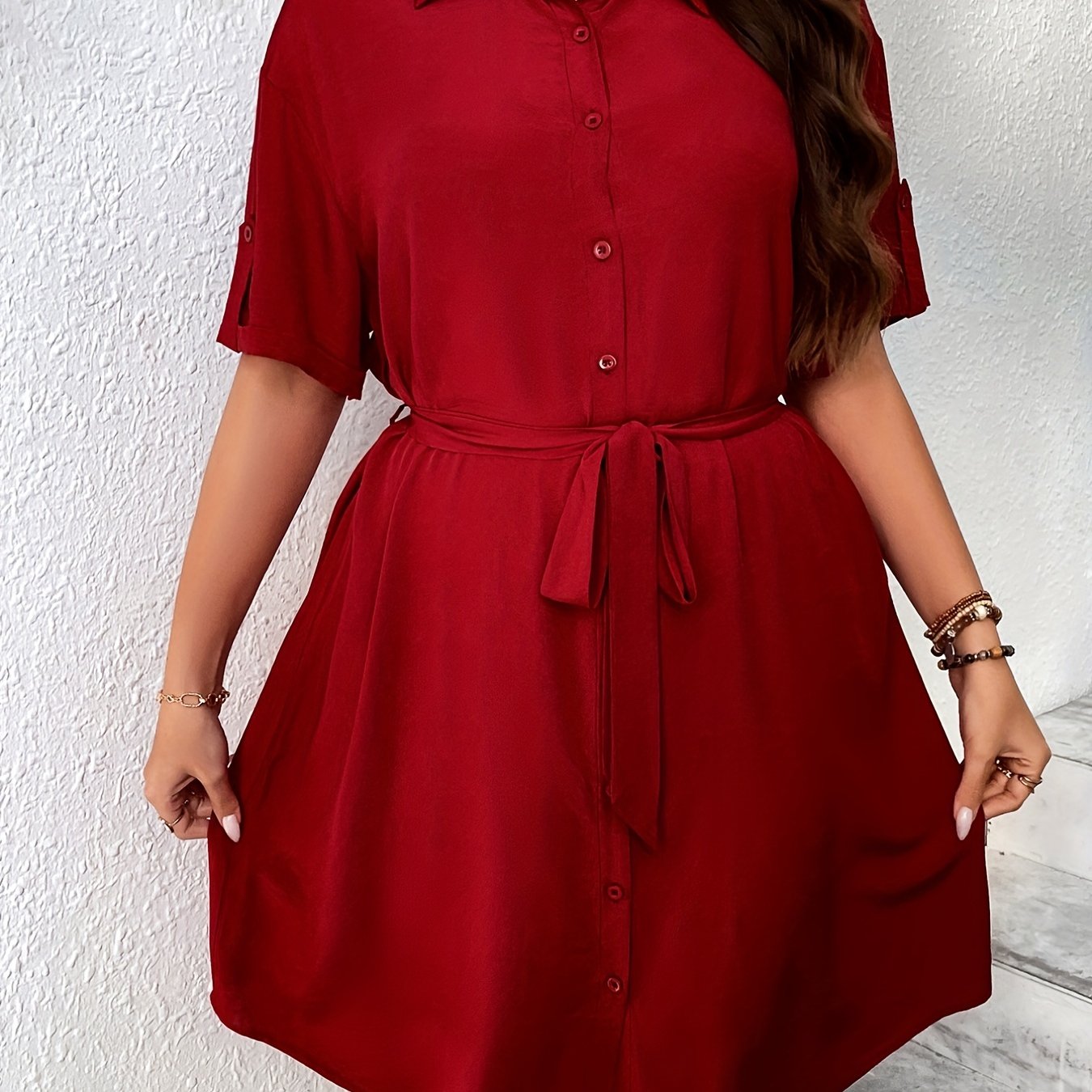  Short Sleeve Shirt Dress