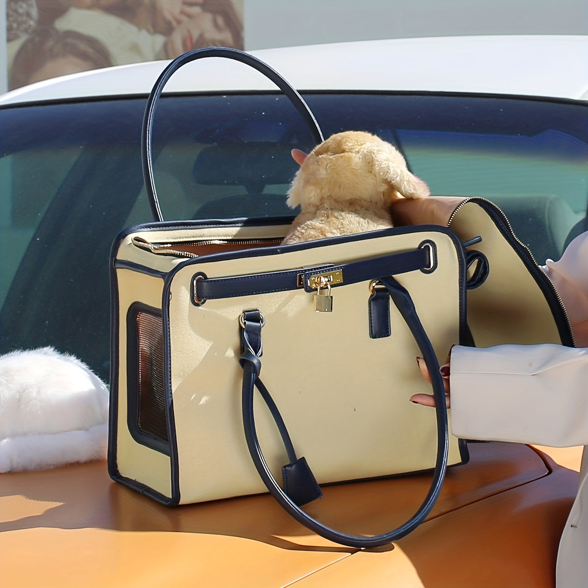 Canvas Small Dog Cat Carrier Travel Soft Bag