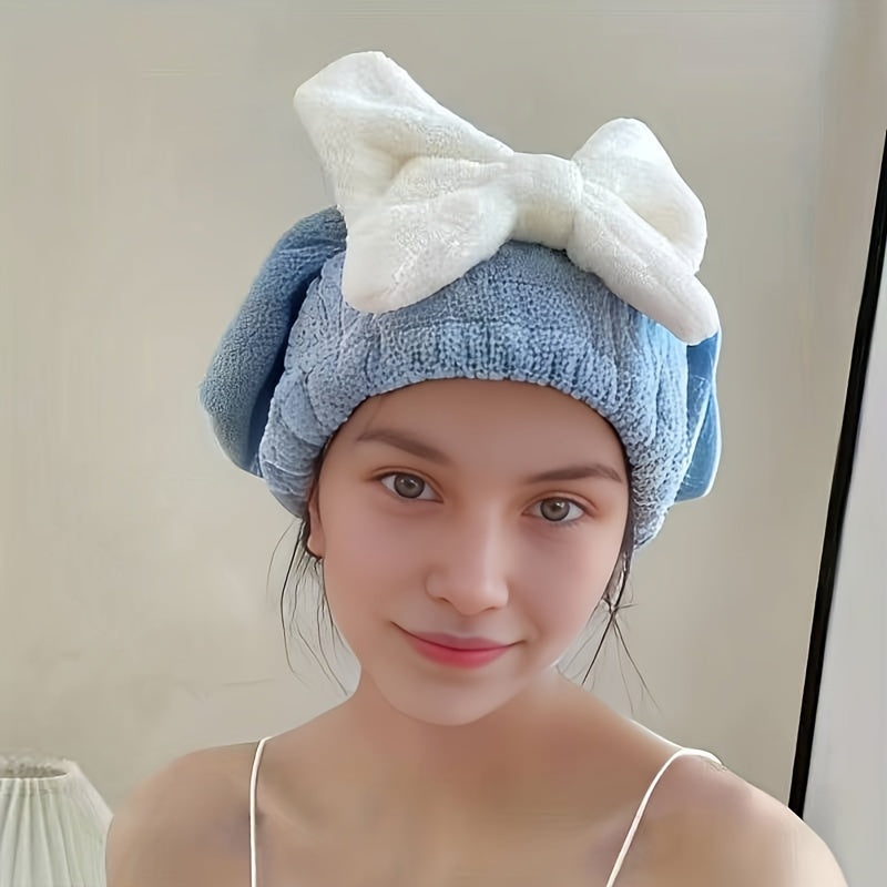 Coral Fleece Hair Towel Absorbent Quick Drying Shower Cap Hair Towel