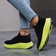 Women's Breathable Running Shoes Stylish Thick Bottom Sneakers
