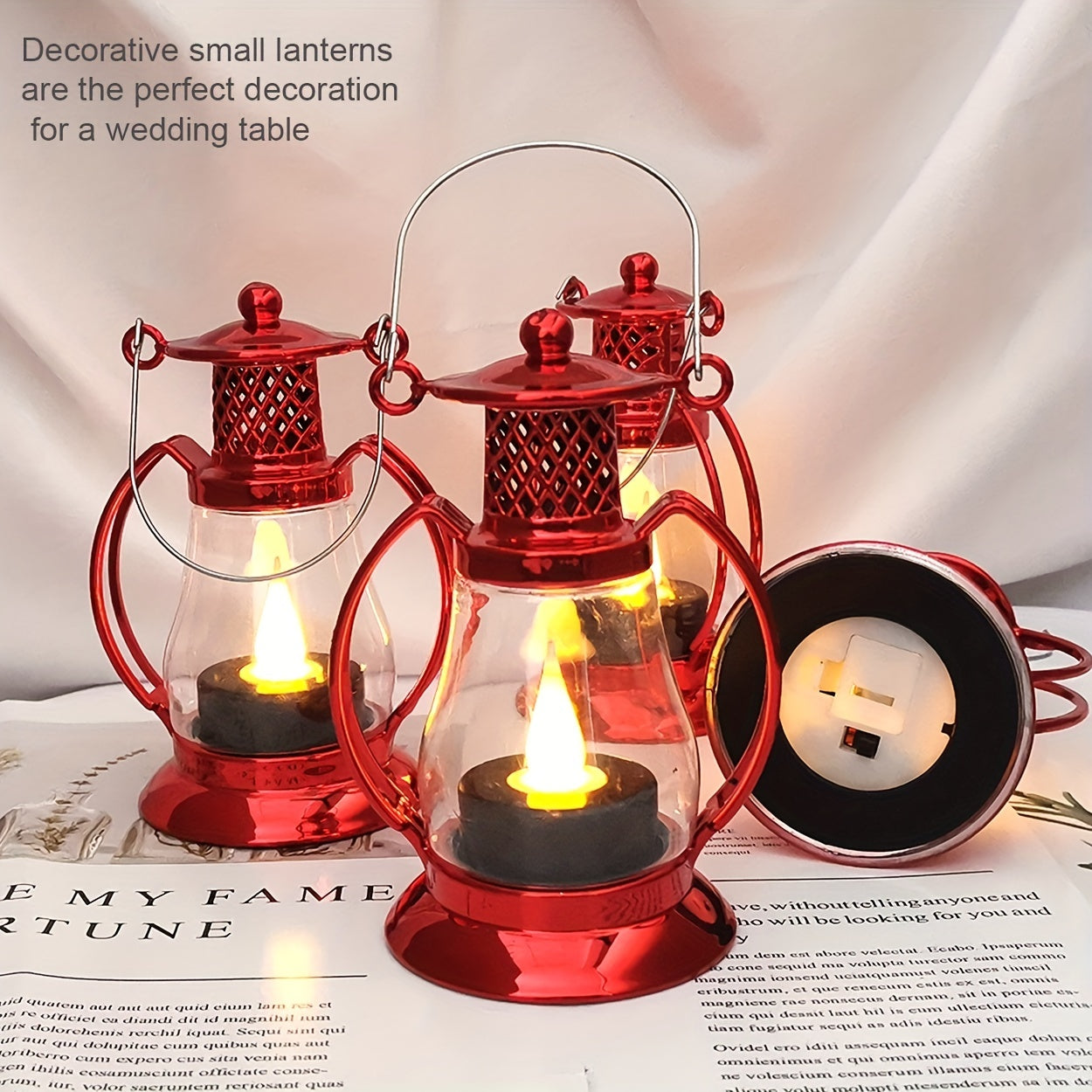 Flickering LED Mini Candle Lantern for Wedding Party Halloween Christmas