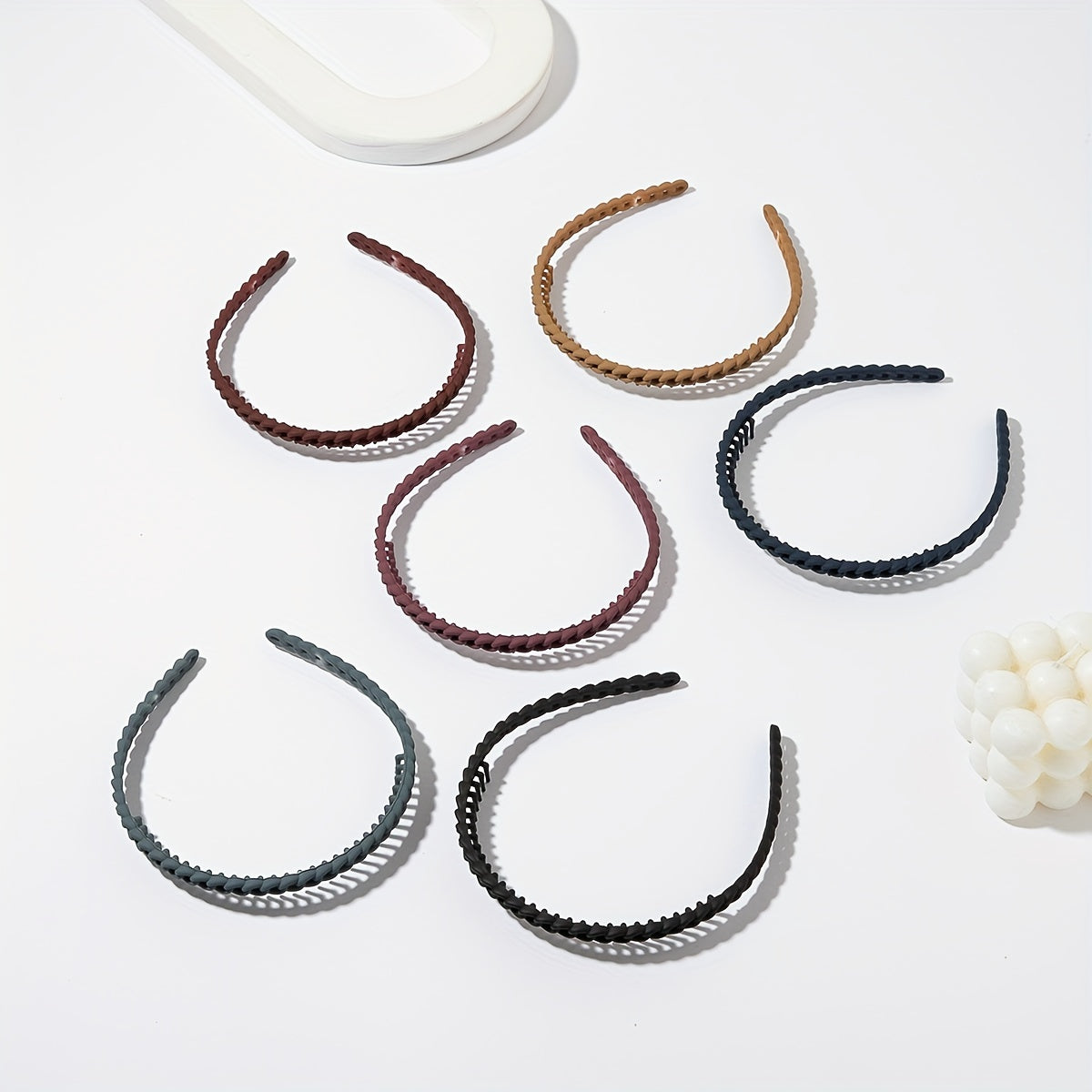 6PCS Multicolor Wavy Hair Band Plastic Headbands Hair Hoop Accessory