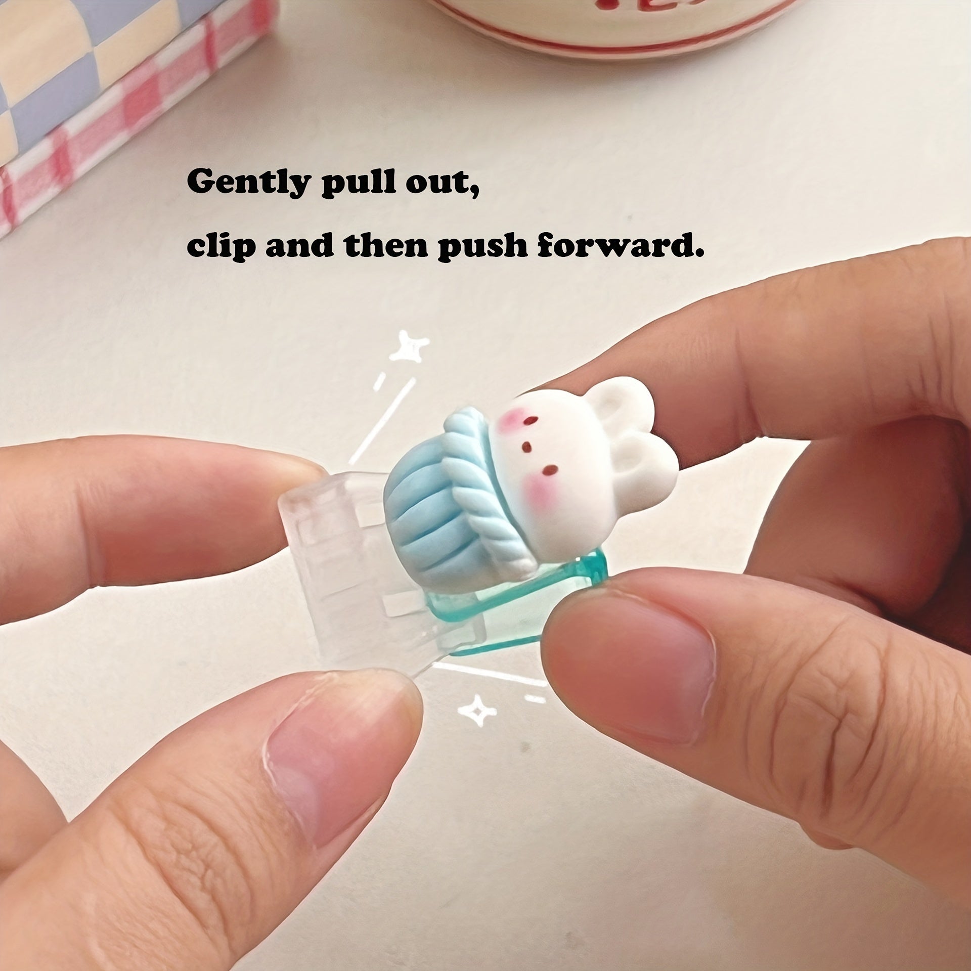 2pcs Cartoon Push Clip Student Test Paper Storage Clip Small Dovetail Clip