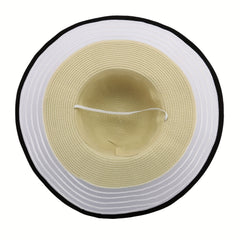 Foldable Sun Protection Hat with Mesh Edge Ribbon
