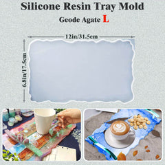 Agate Silicone Tray Molds with Golden Handles