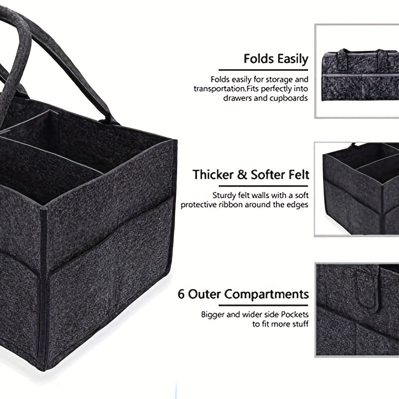 Felt Diaper Bag Cosmetic Handbag Baby Diaper Handbag Mummy Felt Storage Bag