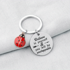 Ladybug Stainless Steel Key Chain Inspirational Gift For Men