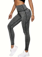 High Waist Yoga Leggings Pocket Skinny Butt Lifting Running Pants