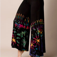  Tie Dye High Rise Wide Leg Trousers