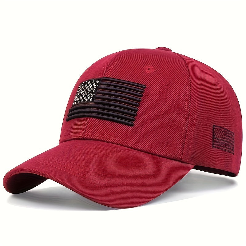 Mens American Flag Baseball Cap Adjustable Casual Hat Spring Autumn