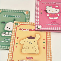 Hello Kitty Kuromi Cinnamoroll Pompompurin Pochacco Sticky Note Pad