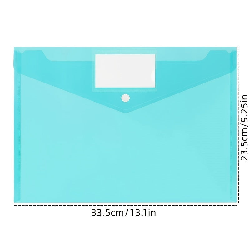 130pcs Transparent A4 File Bag Document Storage Office School File Bag