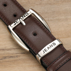 Vintage Men's Double Circle Engraved Belt
