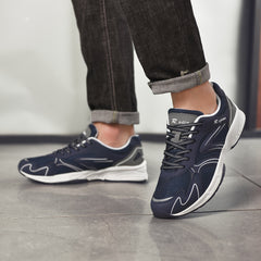 Men's Mesh Running Shoes Breathable Lace Up Sneakers for Outdoor Activities