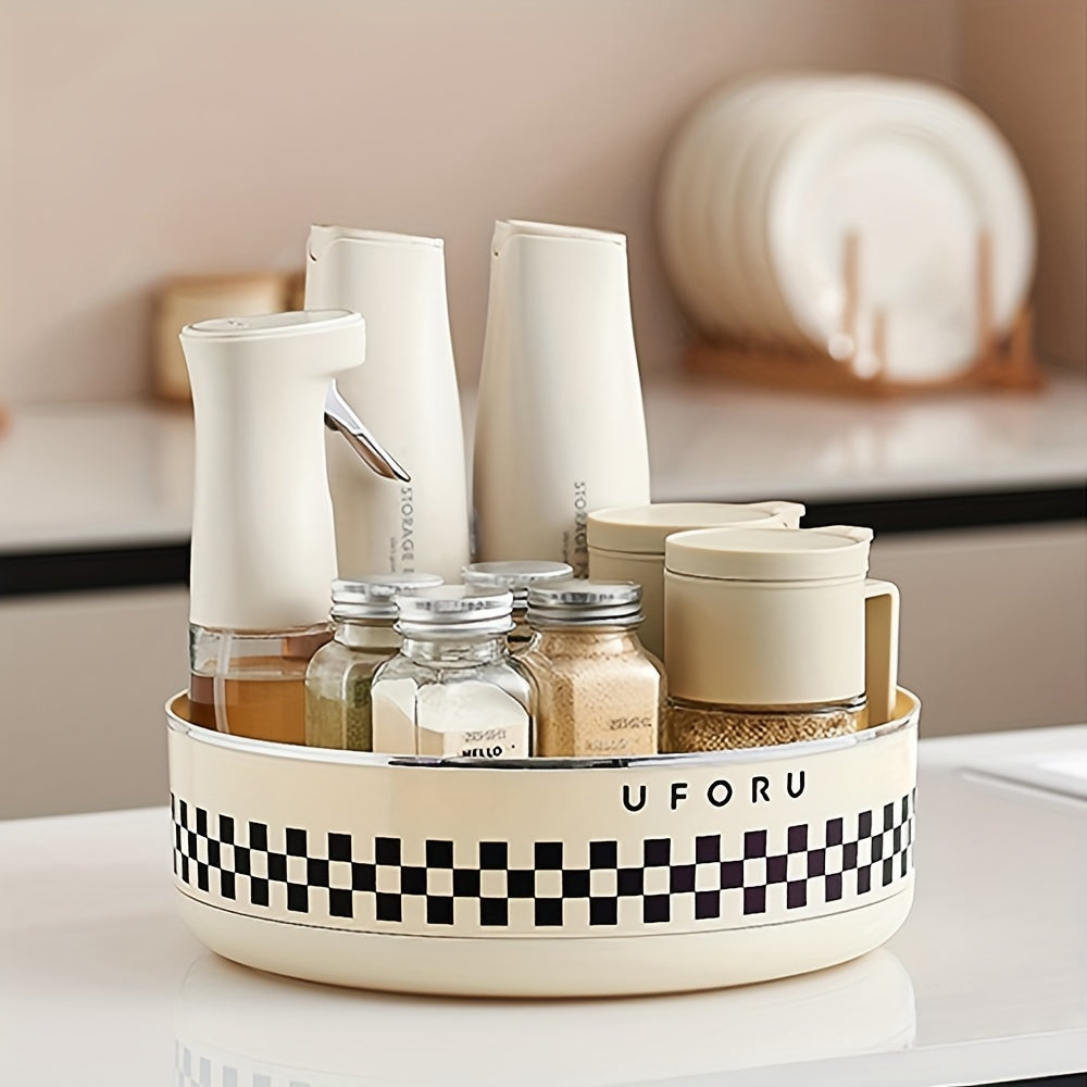 Rotating Seasoning Rack Holder Turntable Organizer Spice Spinner